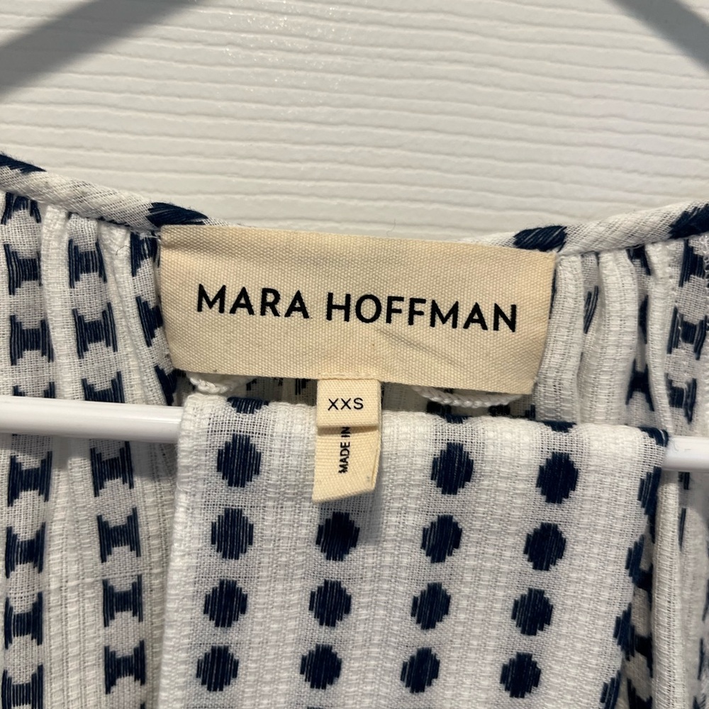 NWT Mara Hoffman caftan blue & white